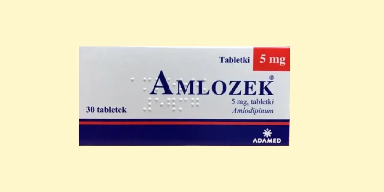 Opakowanie leku Amlodizek 5 mg, zawierające 30 tabletek.