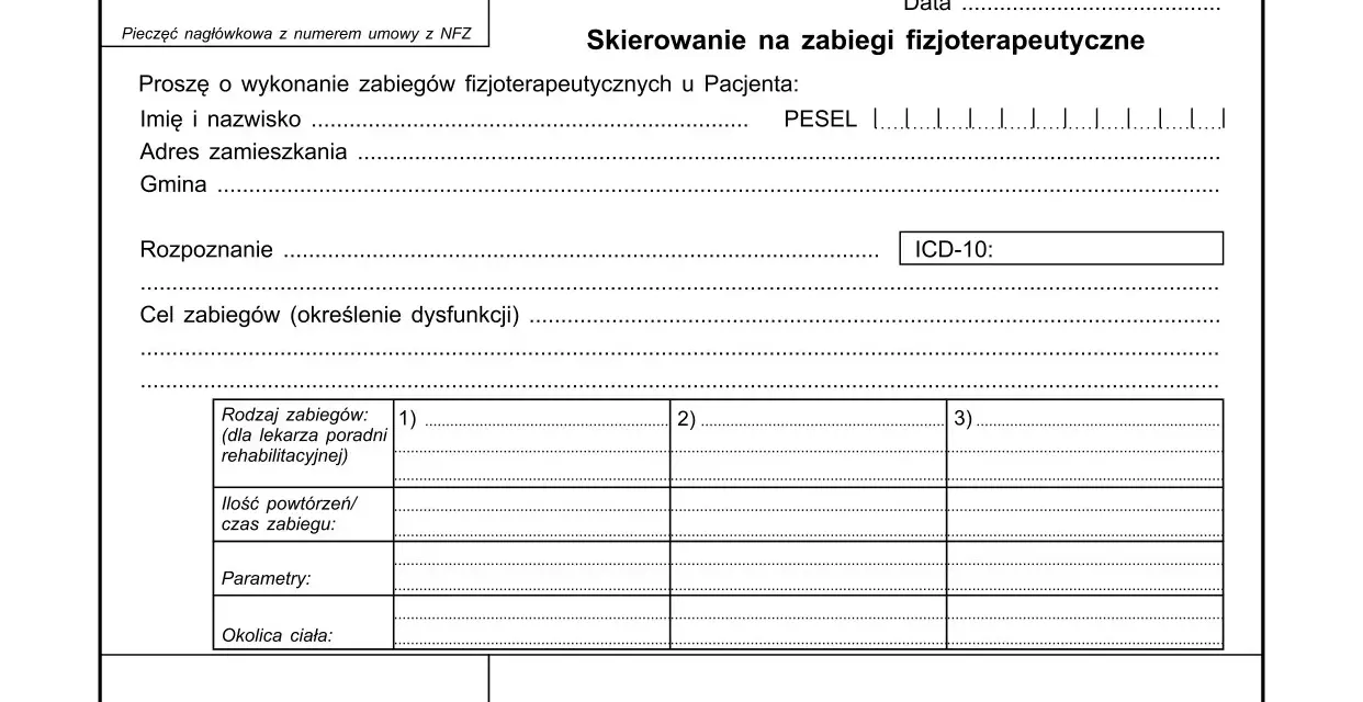 Jak wygląda skierowanie na rehabilitację i co powinno zawierać?