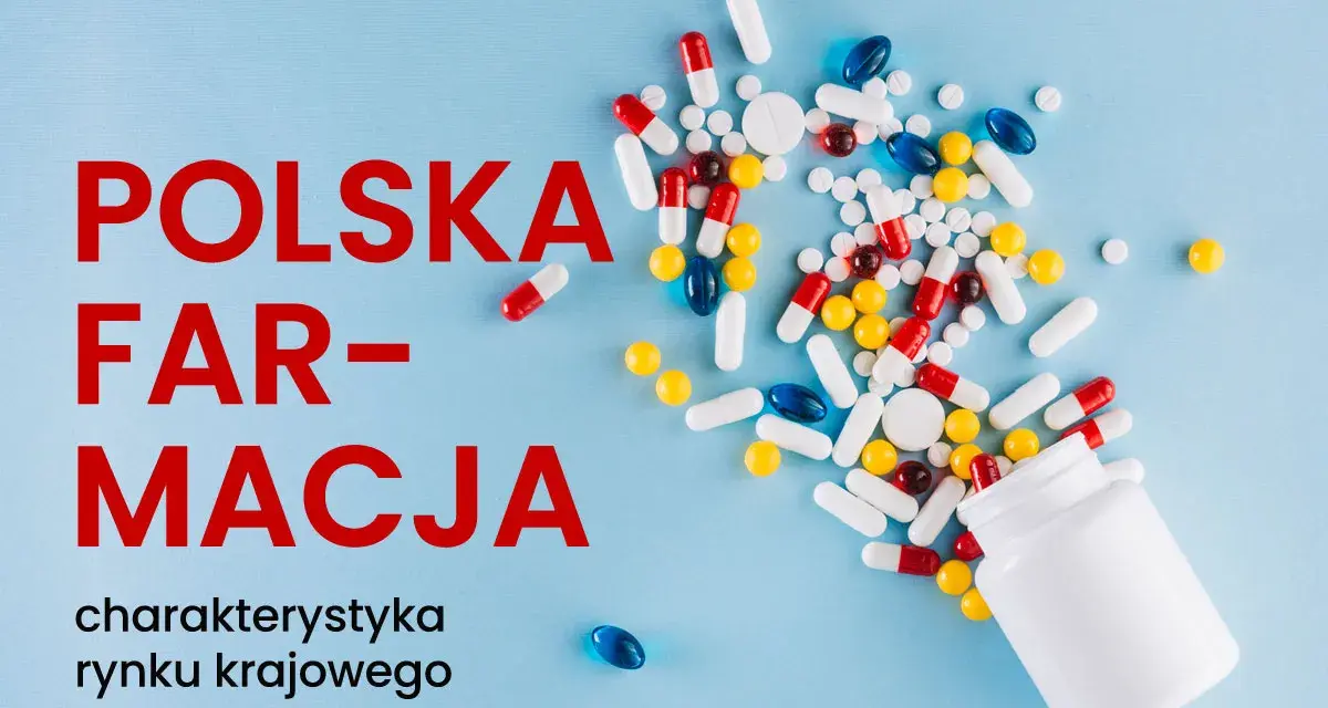 Rozsypane tabletki i kapsułki w różnych kolorach, obok biała buteleczka.