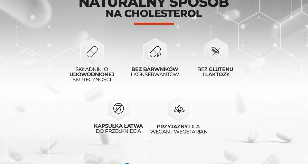 Naturalny sposób na cholesterol. Kapsułki XenicoPharma z udowodnioną skutecznością, bez barwników, konserwantów, glutenu i laktozy. Przyjazne dla wegan.