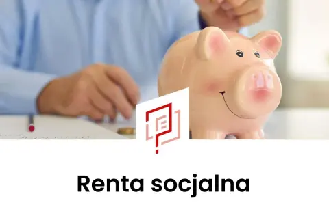 Różowa świnka skarbonka, ręka wrzucająca monetę, notatnik i logo.