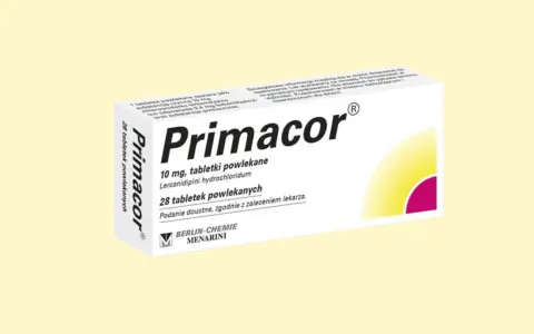 Primacor, nowy lek na niewydolność serca, w opakowaniu 28 tabletek powlekanych.
