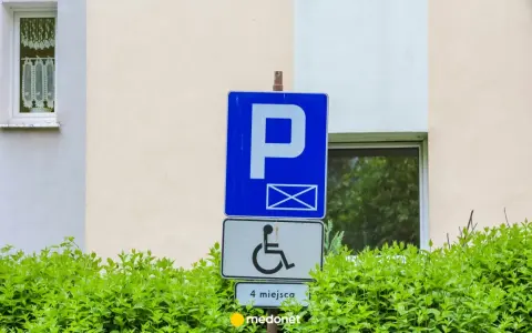Znak parkingowy dla niepełnosprawnych. Orzeczenie o niepełnosprawności daje dostęp do takich miejsc.