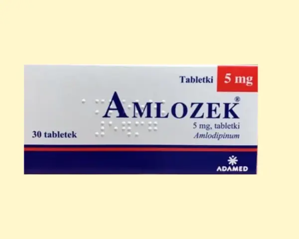 Opakowanie leku Amlodizek 5 mg, zawierające 30 tabletek.