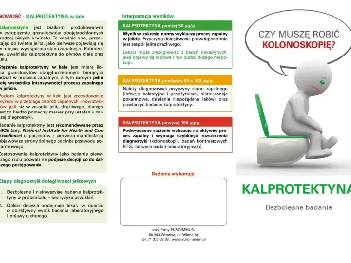 Badanie kalprotektyna w kale nfz: bezbolesne, nieinwazyjne, pomaga w diagnostyce chorób jelit, unikając kolonoskopii.